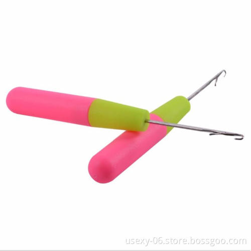 Wholesale Big Plastic Handle Hook Pulling Hook Needle Ventilating Wig Needle In Hair Extension Tools